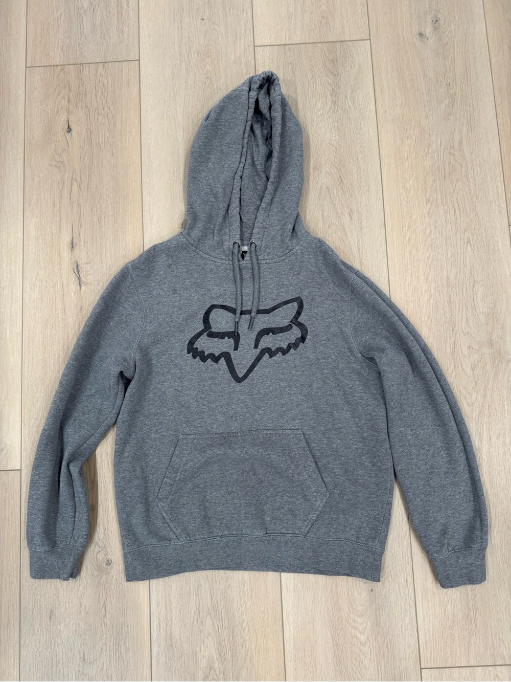 Fox Racing pullover hoodie Gray with Black Fox Head Logo